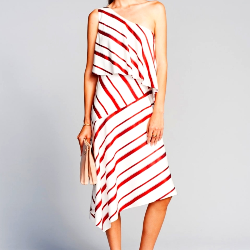 Banana Republic One Shoulder Asymmetrical Dress